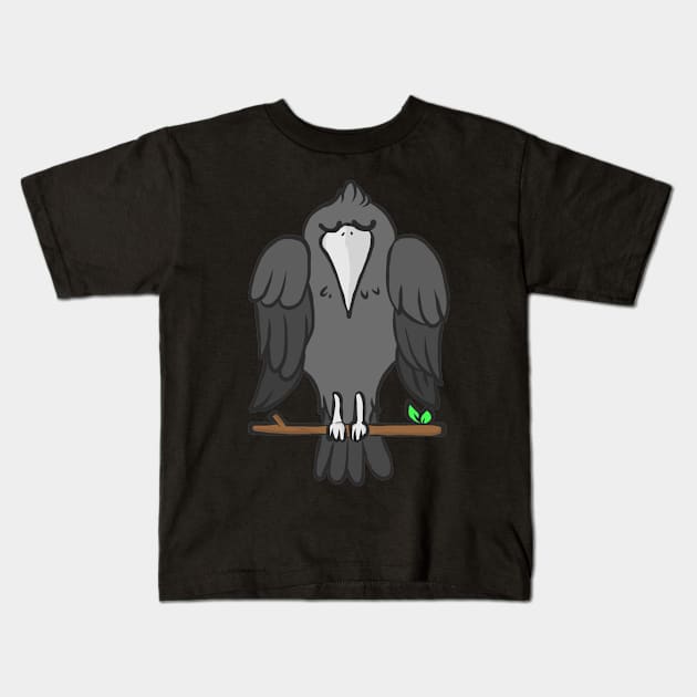 Raven bird crow jackdaw jay hooded crow cute Kids T-Shirt by KK-Royal